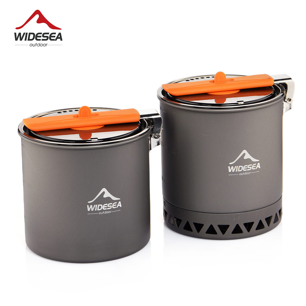 Camping Cooking Set Large - Widesea Camping Pot 1.6L Heat Exchanger