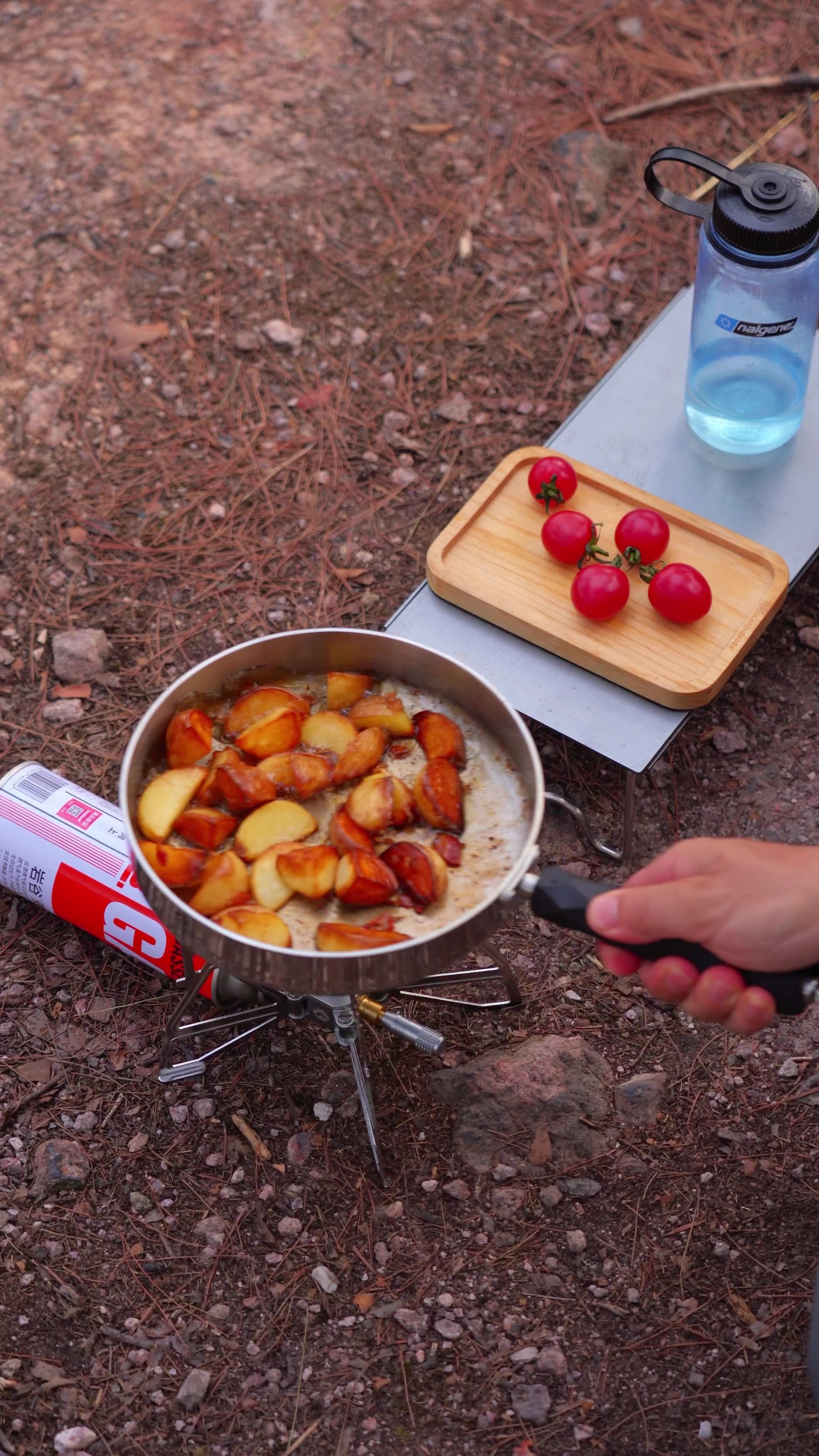 Camping Cooking Pan - CAMPINGMOON CC-23 camping three-layer steel frying