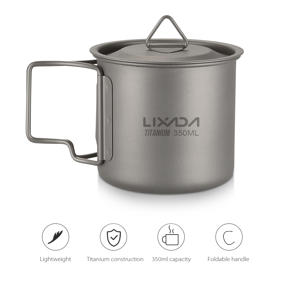 Camping Cooking Mug - Ultralight Titanium Cup Outdoor Portable Camping