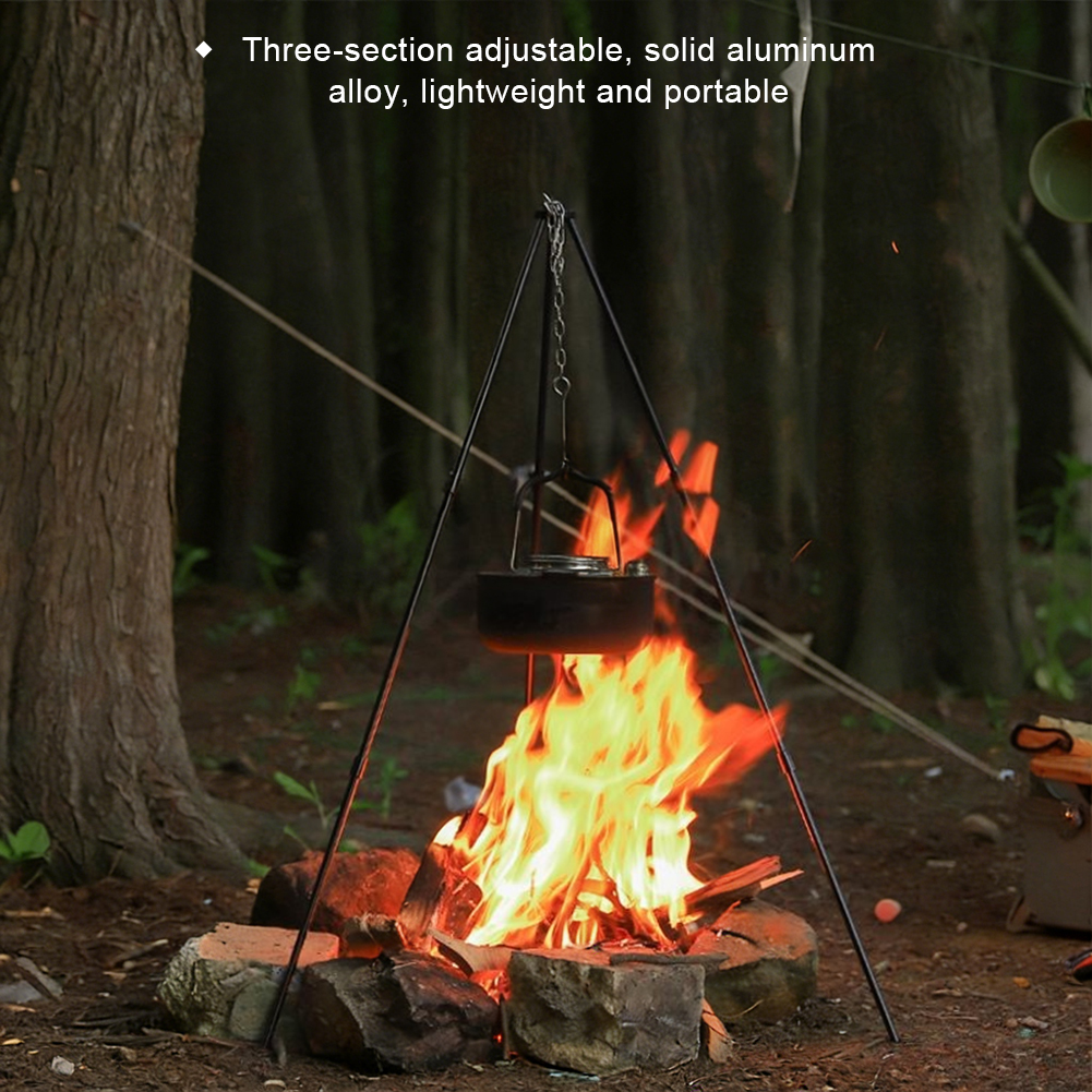 Camping Cooking Tripod - 1Pc Outdoor Bonfire Tripod Camping Picnic