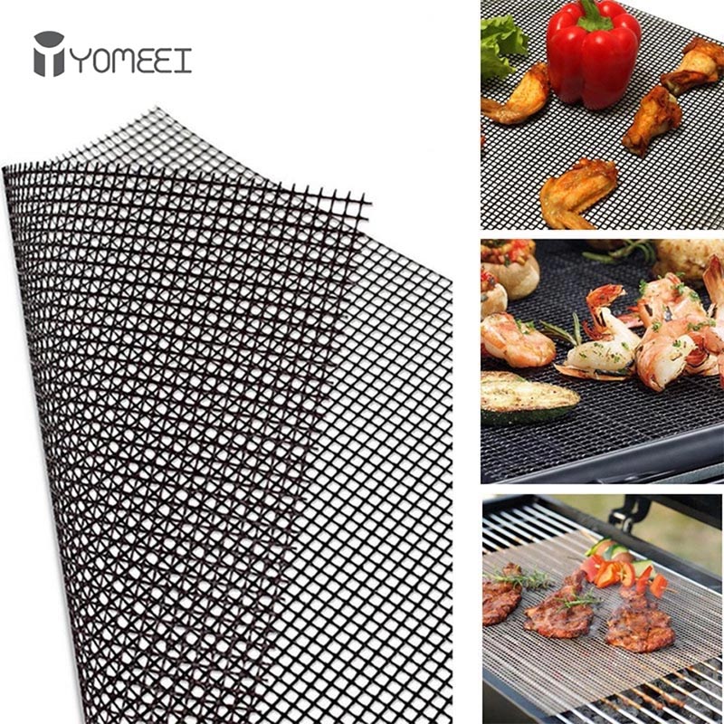Camping Cooking Griddle - YOMEEI 1Pcs Barbecue Grilling Mats Grid