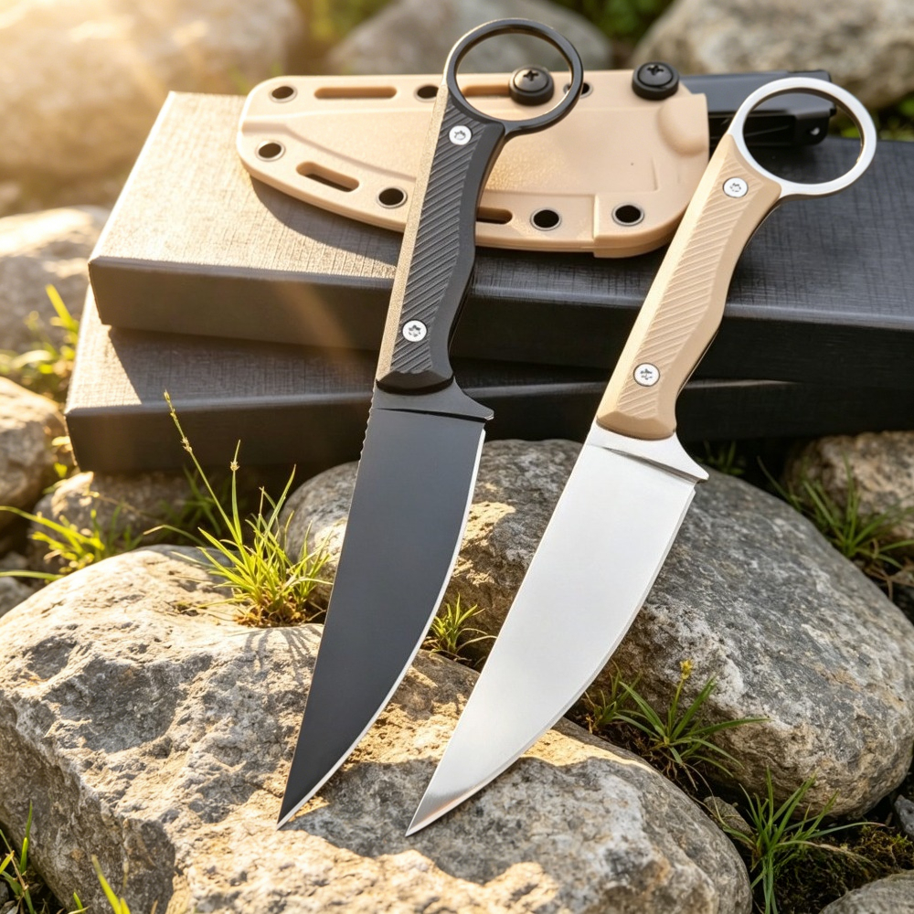 Camping Cooking Knife With Sheath - Utility Nylon Fiber Handle High-hardness Straight
