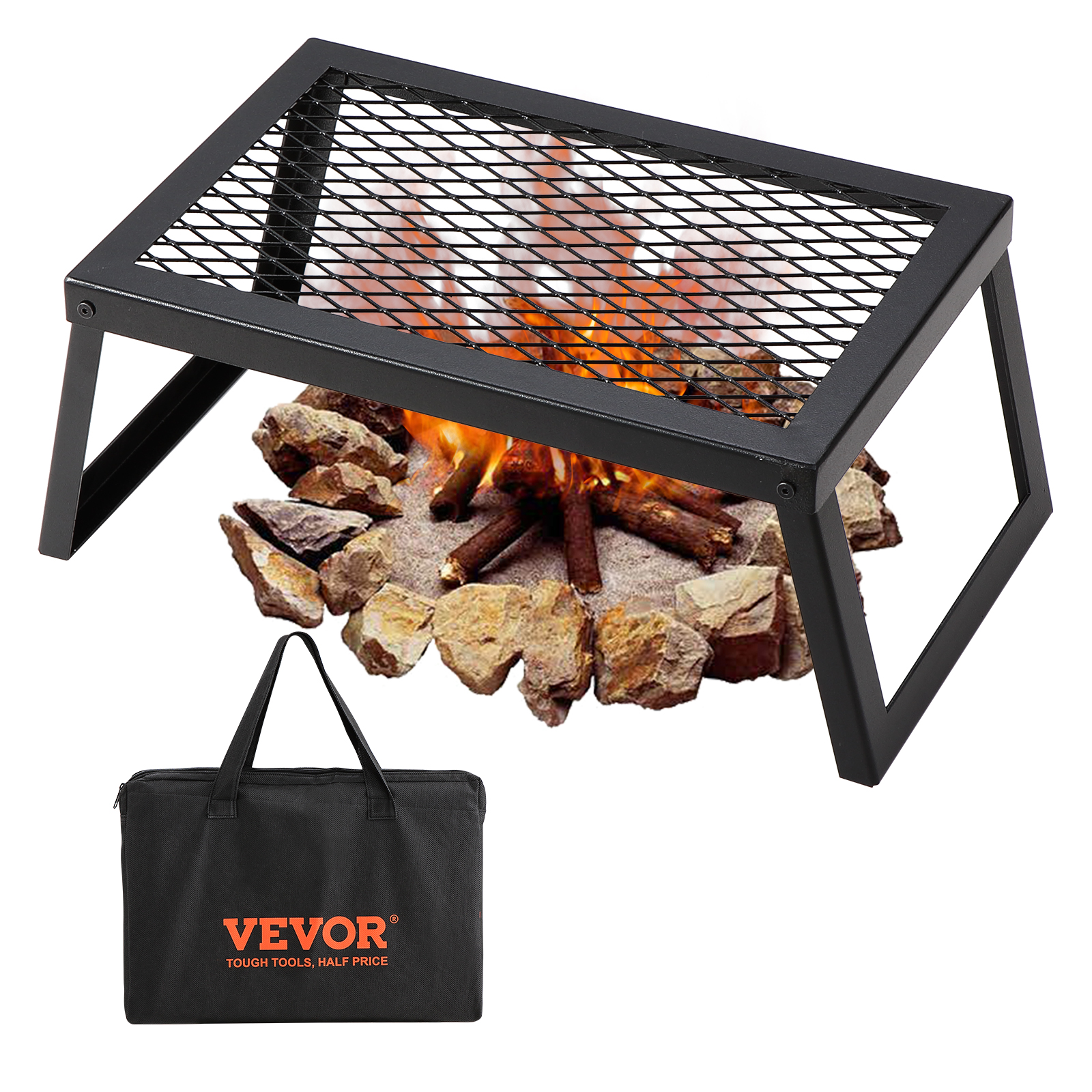 Camping Cooking Area - SucceBuy 18/24in Barbecue Charcoal Grill Outdoor