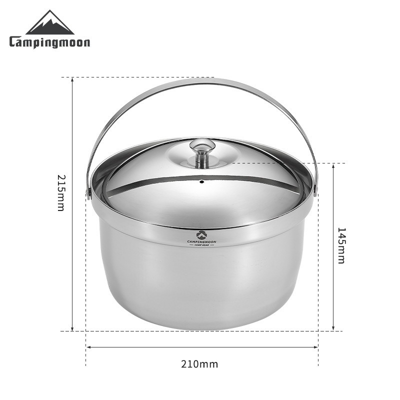 Camping Cooking Windscreen - CAMPINGMOON CC-21 Stewed Rice Pot Thickened