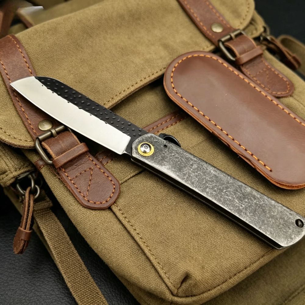 Camping Cooking Knife With Sheath - Higonokami Camping Essential Cooking Cutting Knife