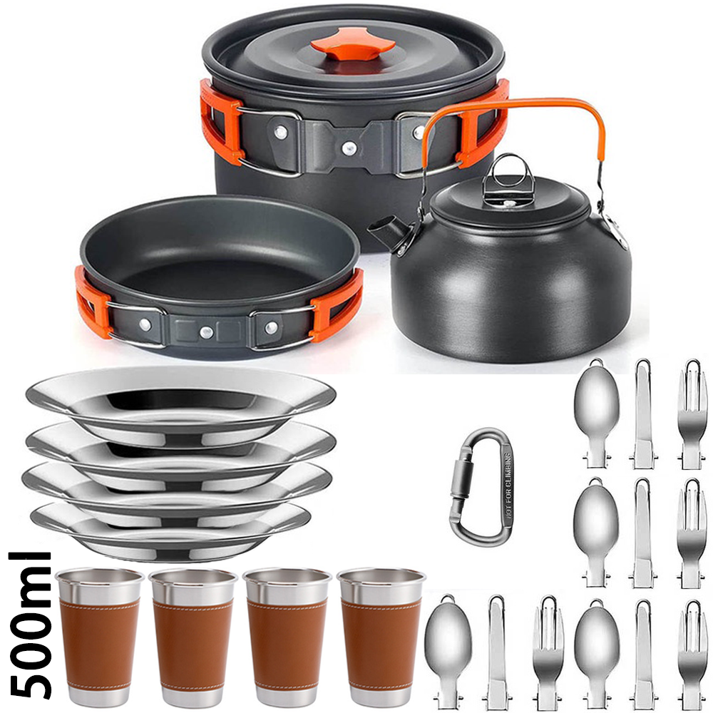 Camping Cooking Windscreen - Outdoor camping cooking set, non stick
