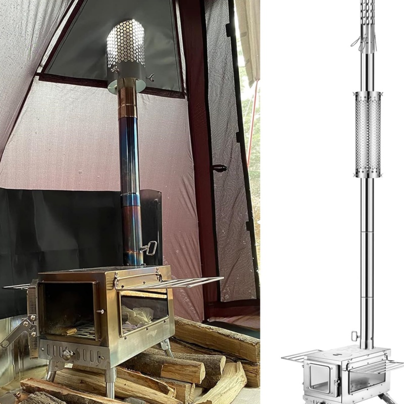 Camping Stove Pipe Stainless S - مراجعة Camping Cooking Cover وسعره