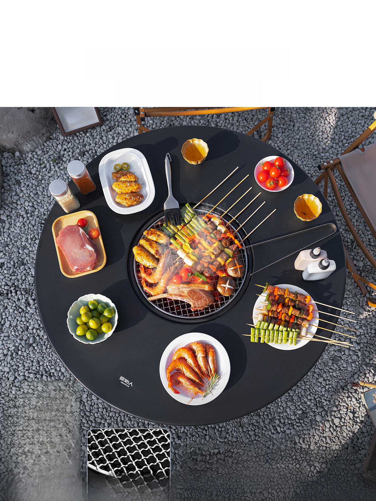 Complete Carbon BBQ Grill Set  - مراجعة Camping Cooking Fire Pit وسعره