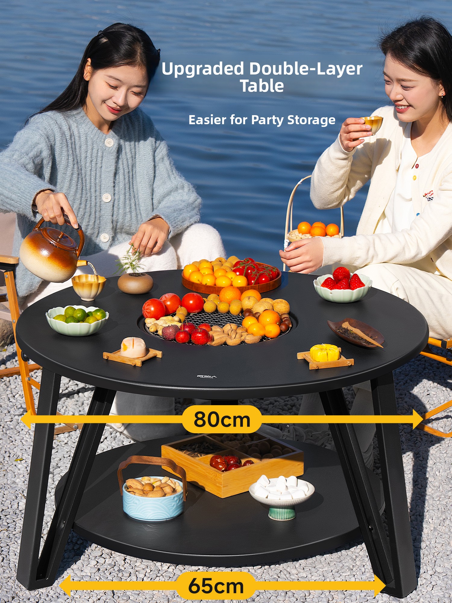 Complete Carbon BBQ Grill Set  - مراجعة Camping Cooking Fire Pit وسعره