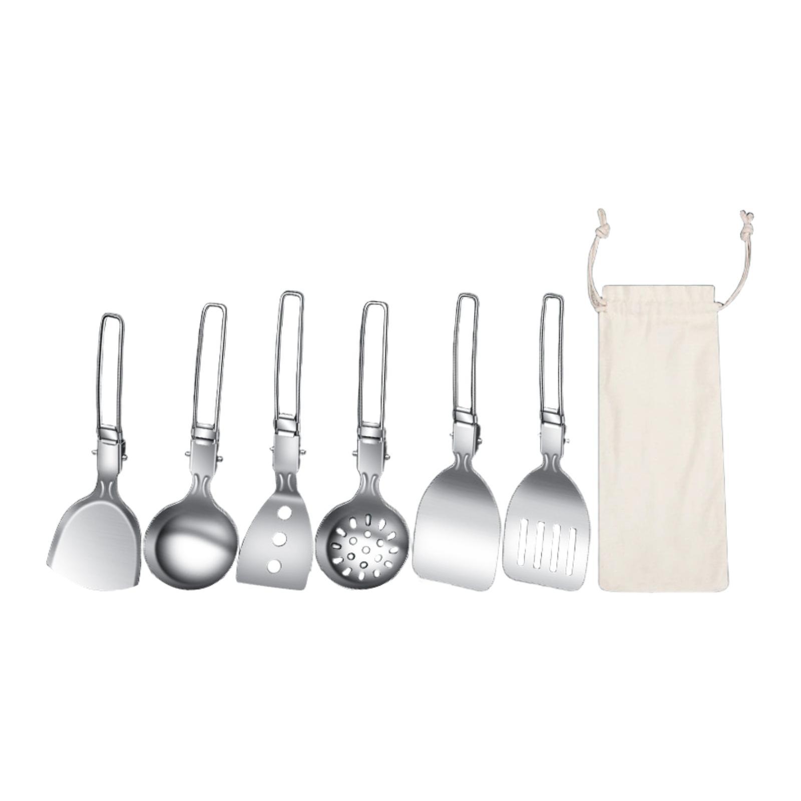 7Pcs Camp Cooking Utensil Set  - مراجعة Camping Cooking Essentials Kit وسعره