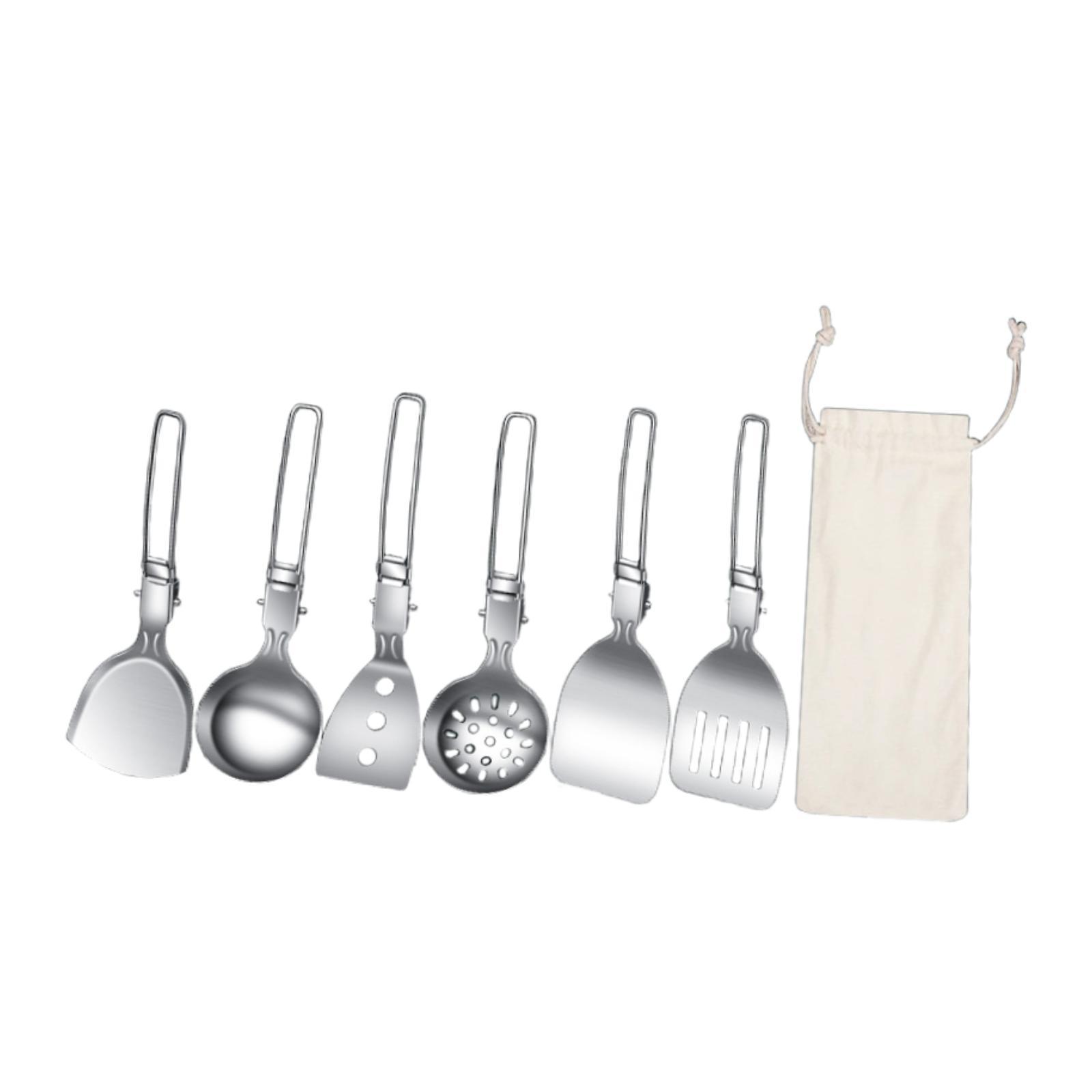 7Pcs Camp Cooking Utensil Set  - مراجعة Camping Cooking Essentials Kit وسعره