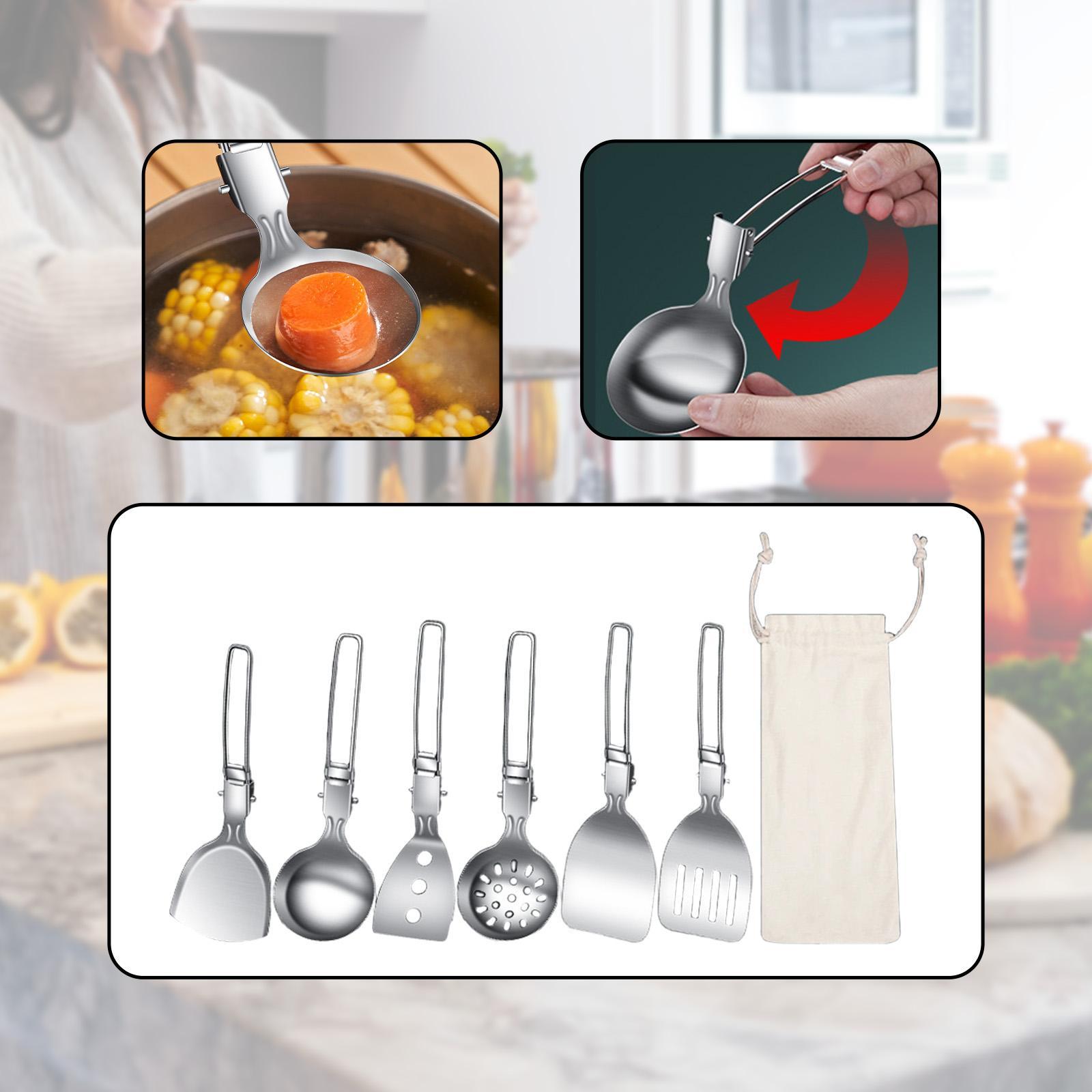 7Pcs Camp Cooking Utensil Set  - مراجعة Camping Cooking Essentials Kit وسعره