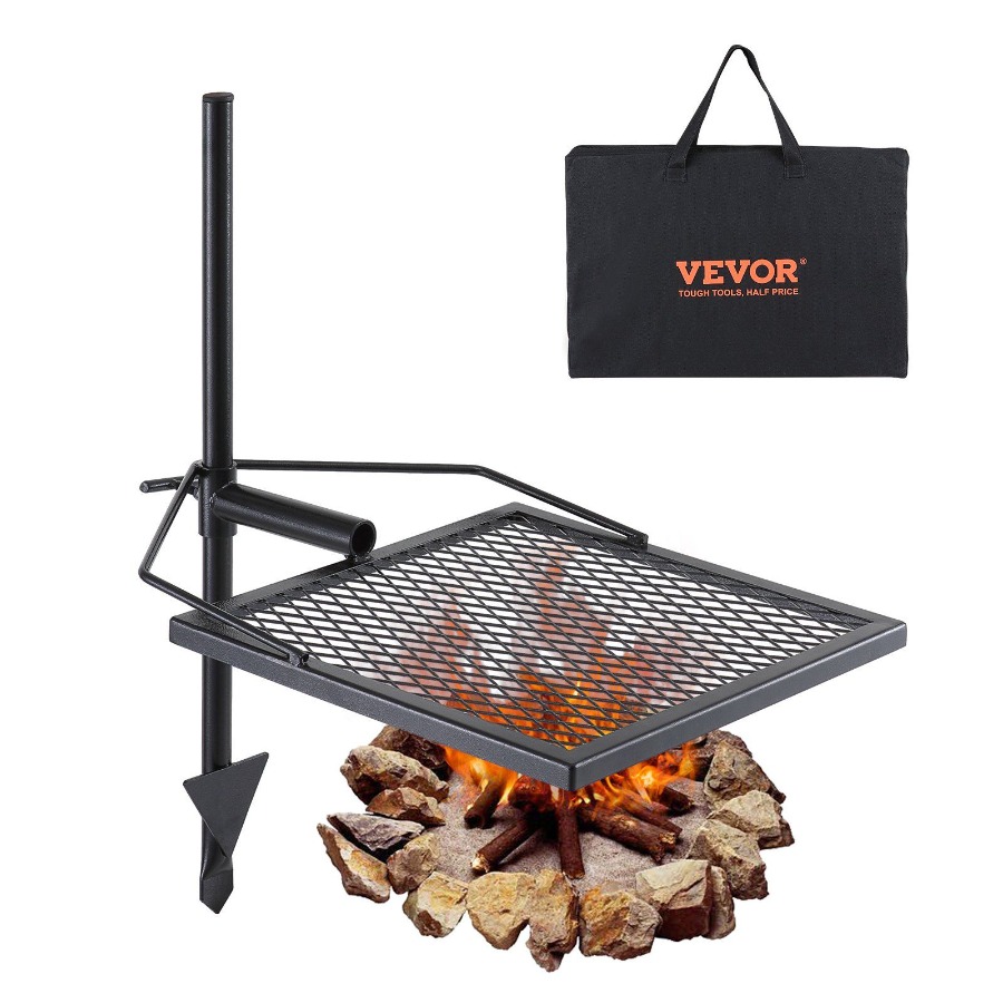 Swivel Campfire Grill for Fire - مراجعة Camping Cooking Fire Pit وسعره