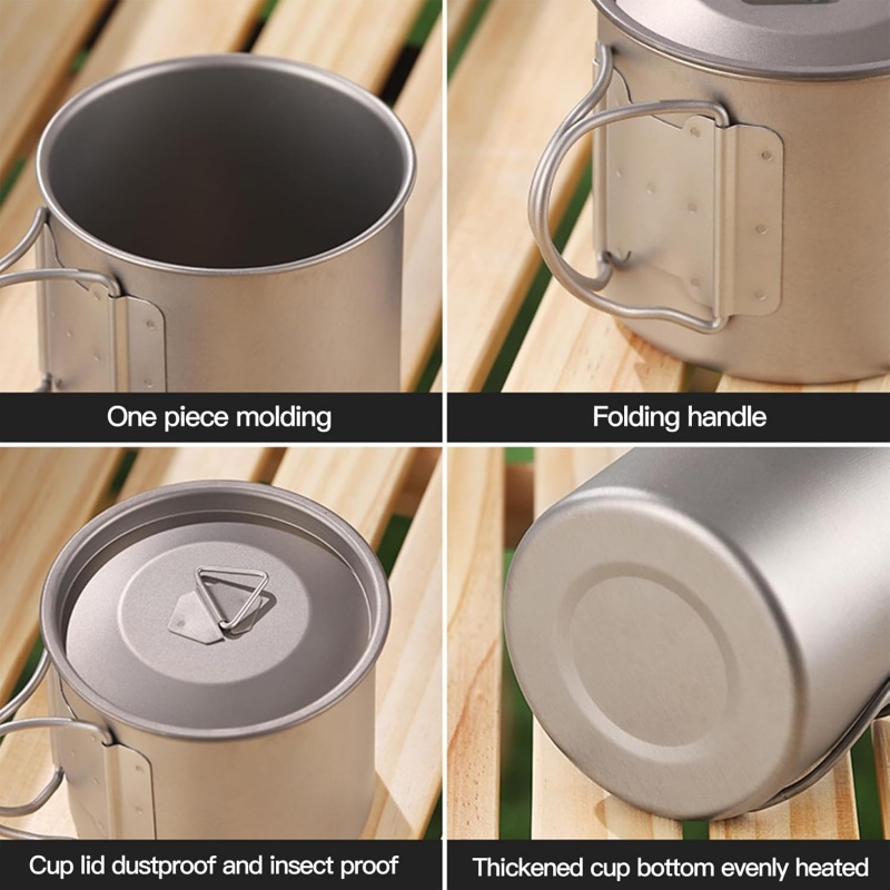 Titanium Camping Mug with Fold - مراجعة Camping Cooking Roll وسعره