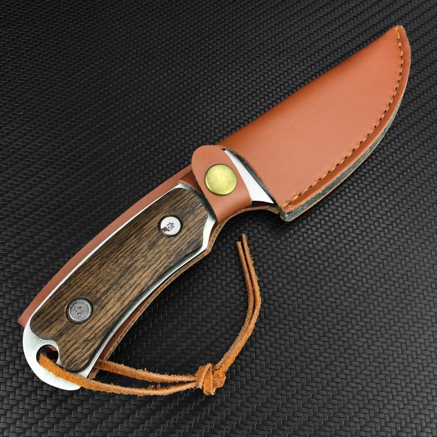 Handmade Lightweight Wood Hand - مراجعة Camping Cooking Knife With Sheath وسعره