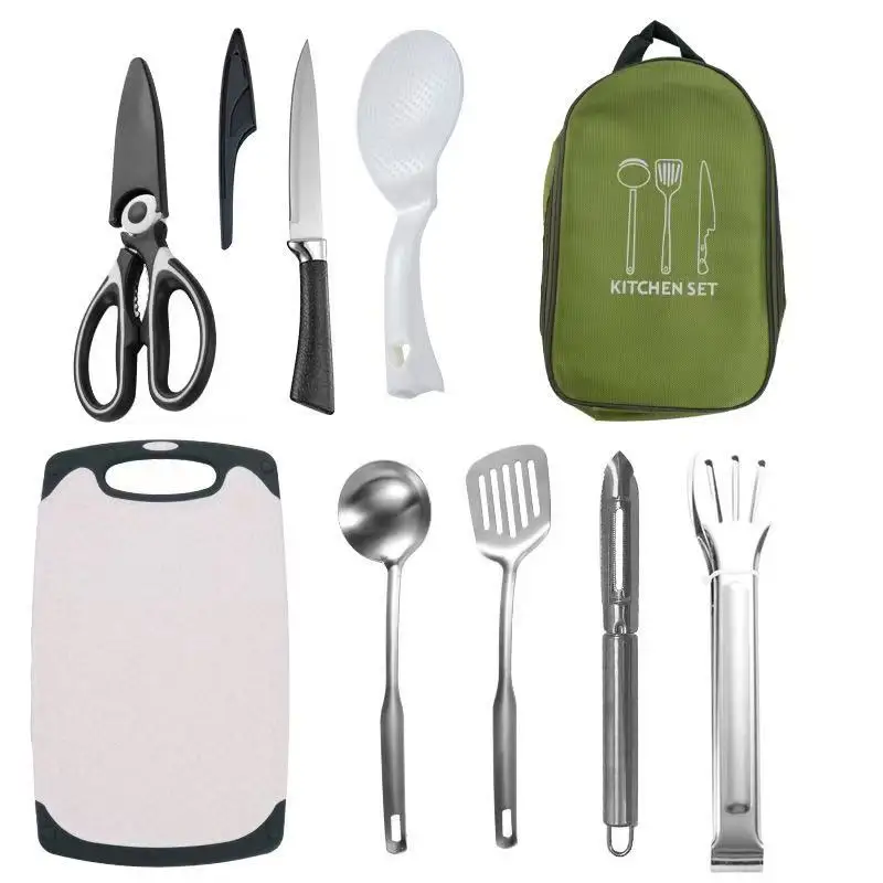 Compact All-in-One Portable Ca - مراجعة Camping Cooking Essentials Kit وسعره