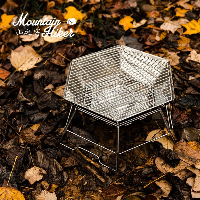 MOUNDAINHIKER Camping BBQ Port - مراجعة Camping Cooking Fire Pit وسعره