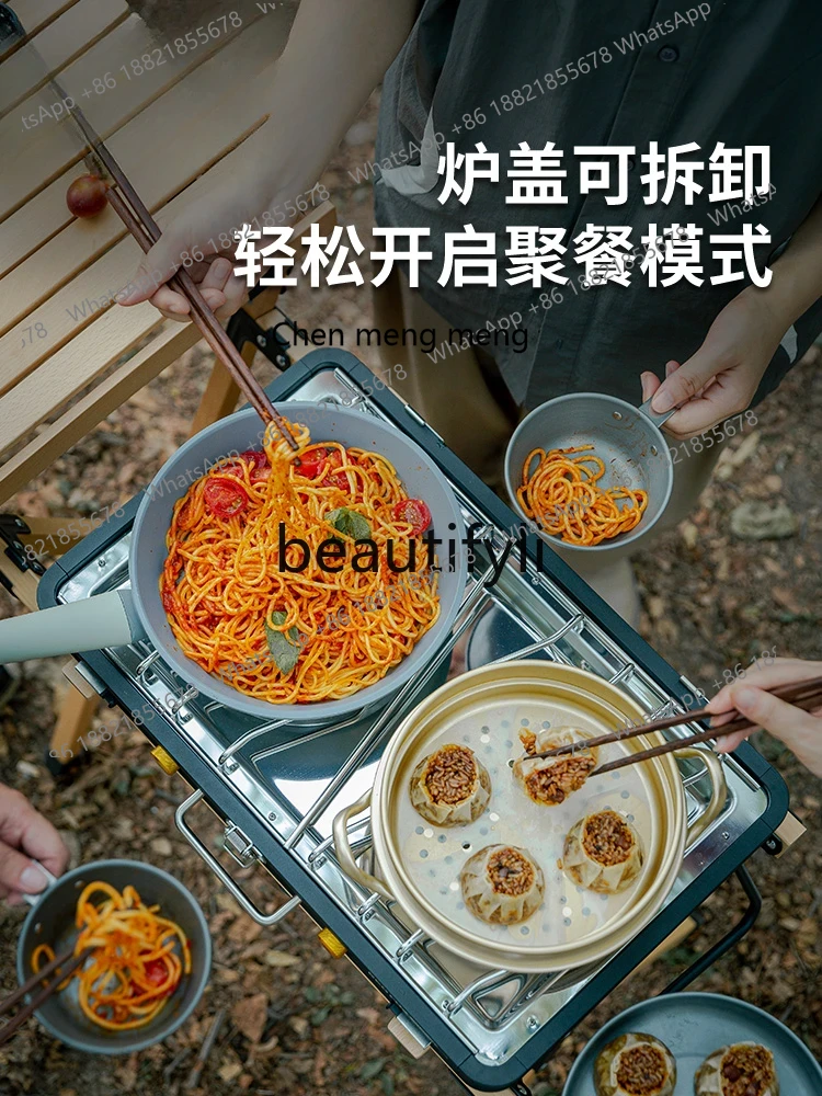 Z189 Double Head Gas Grill Coo - مراجعة Camping Double Cooking Stove وسعره
