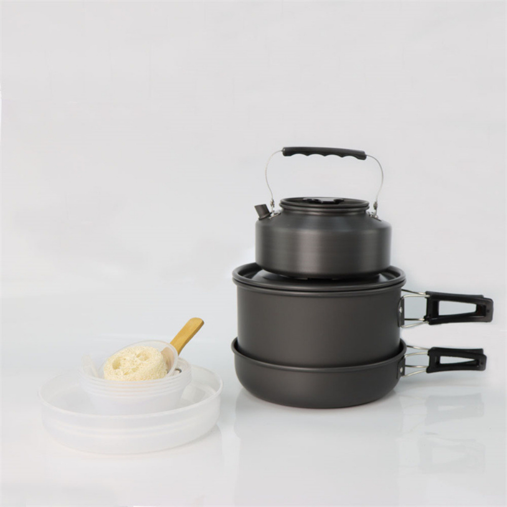 Lightweight Aluminum Alloy Out - مراجعة Camping Cooking Set Large وسعره
