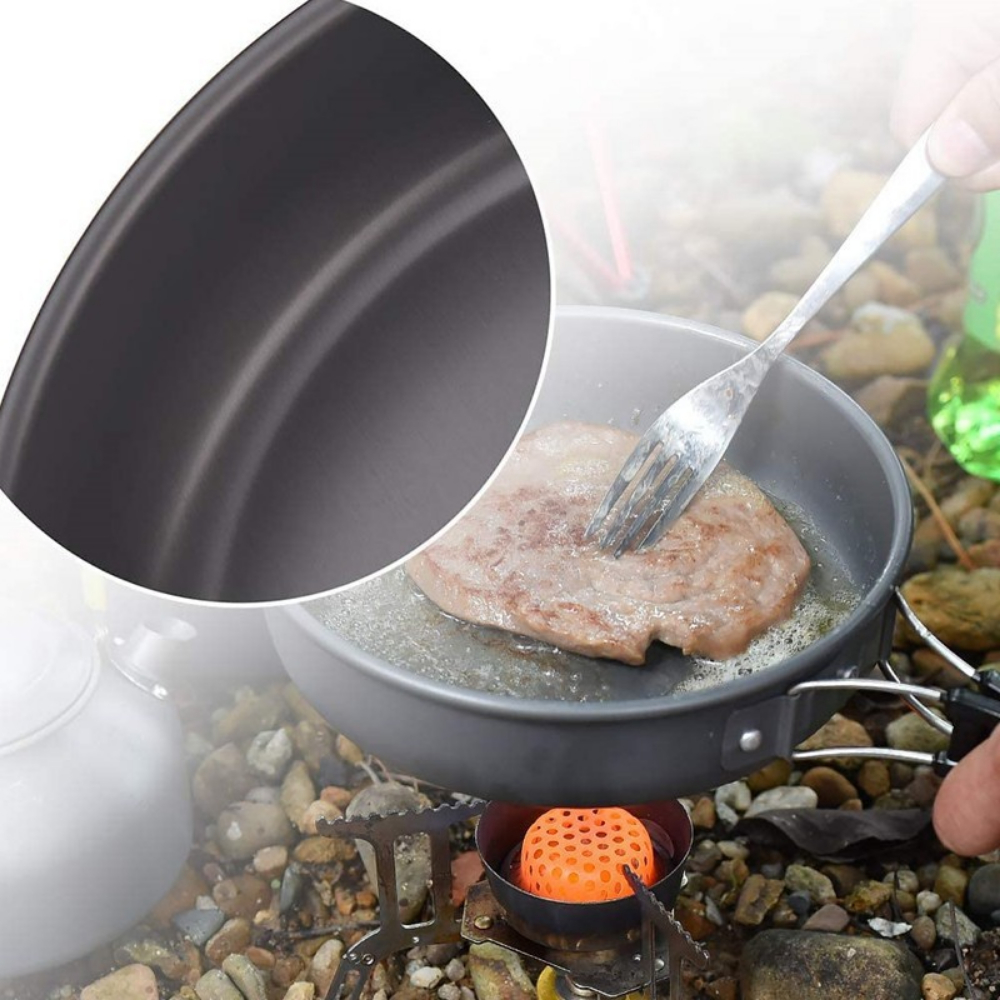 Lightweight Aluminum Alloy Out - مراجعة Camping Cooking Set Large وسعره
