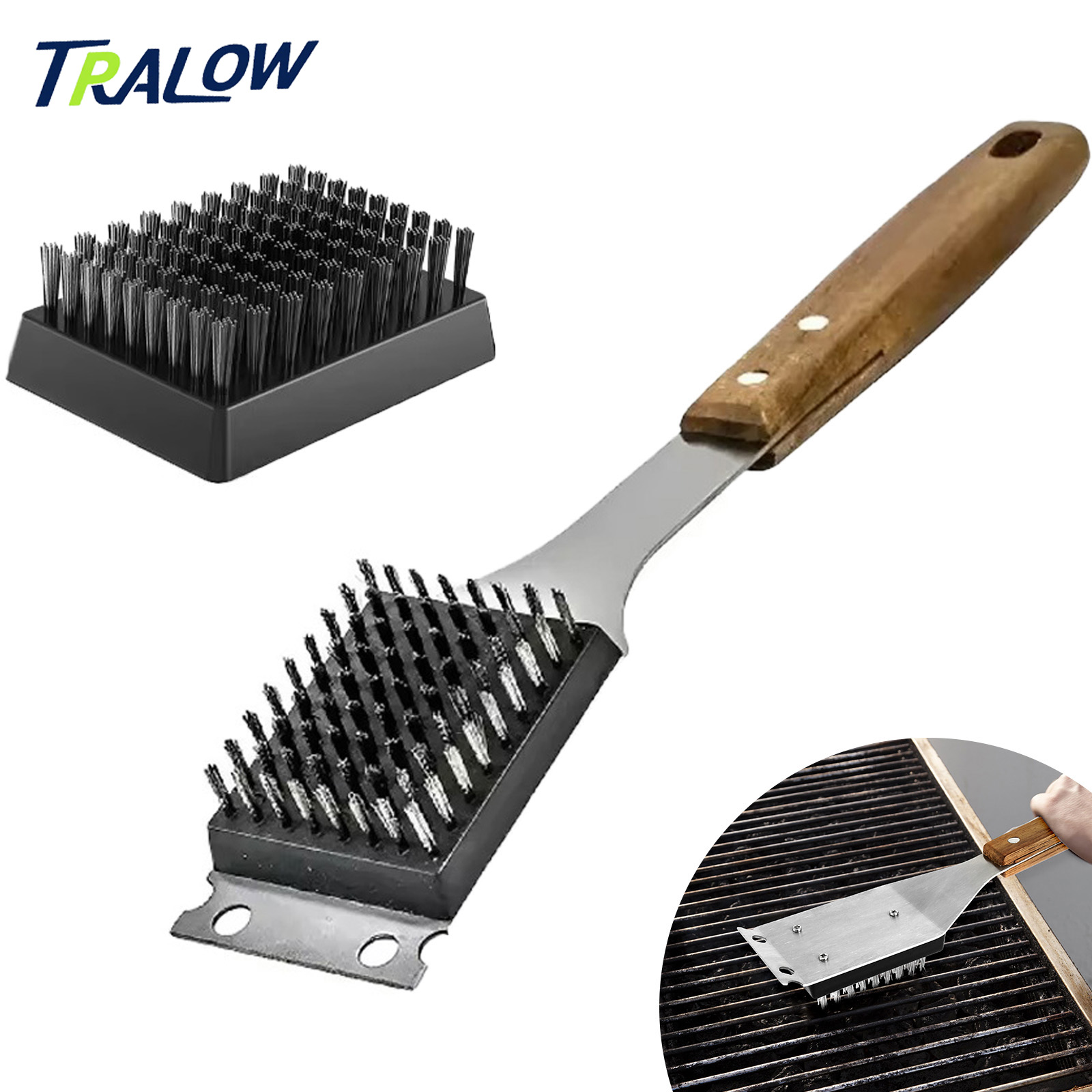 TRALOW Stainless Steel BBQ Gri - مراجعة Camping Cooking Griddle وسعره