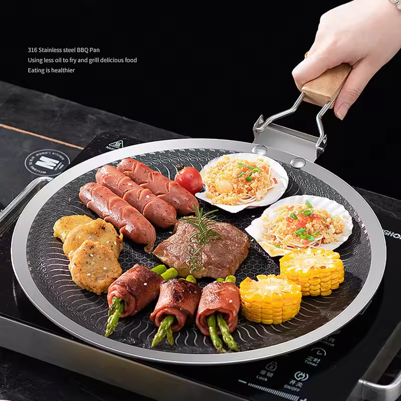 Stainless Steel Baking Pan Rou - مراجعة Camping Cooking Griddle وسعره
