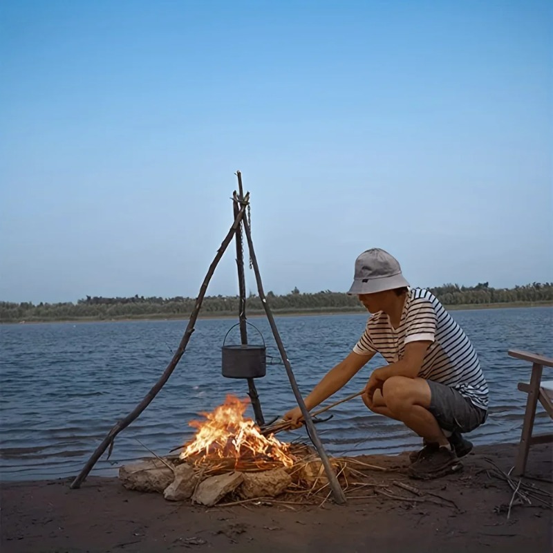 Outdoor BBQ Tripod Portable De - مراجعة Camping Cooking Tripod وسعره
