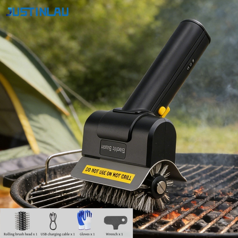 JUSTINLAU Electric Grill Brush - مراجعة Camping Cooking Griddle وسعره