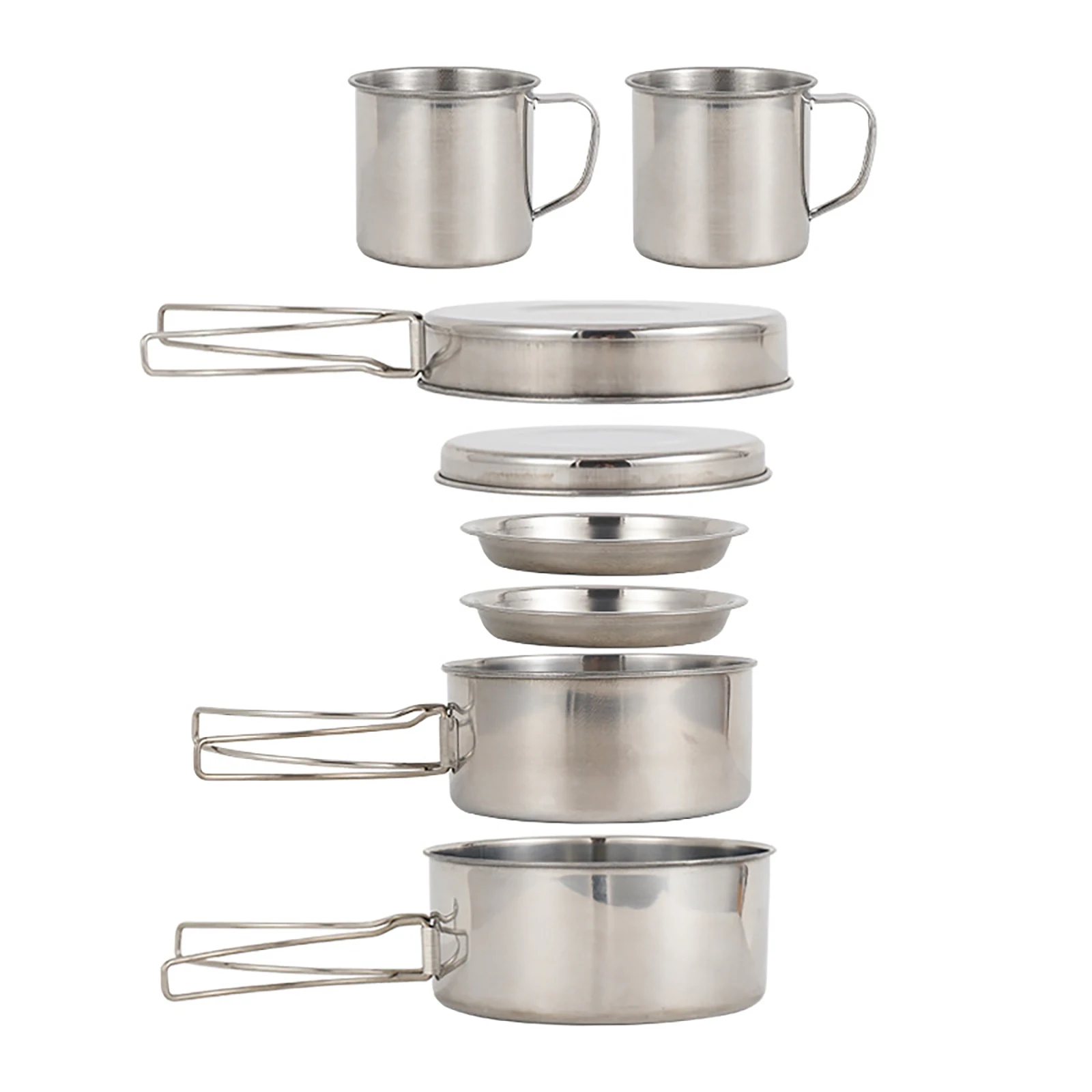 For 8PCS Camping Cookware Mess - مراجعة Camping Cooking Mess Kit وسعره