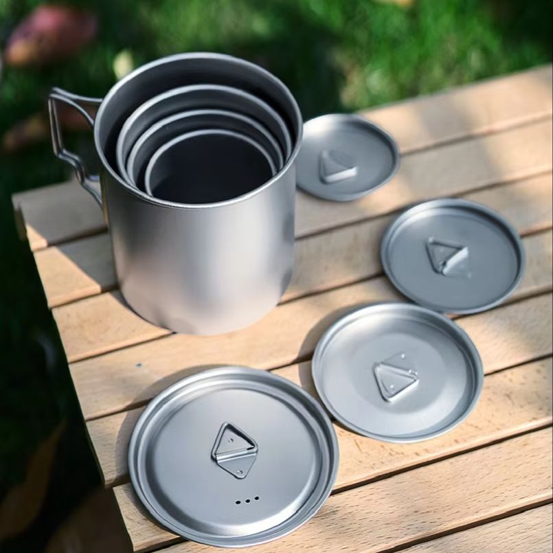New Camping Titanium Cups 300m - مراجعة Camping Cooking Mug وسعره
