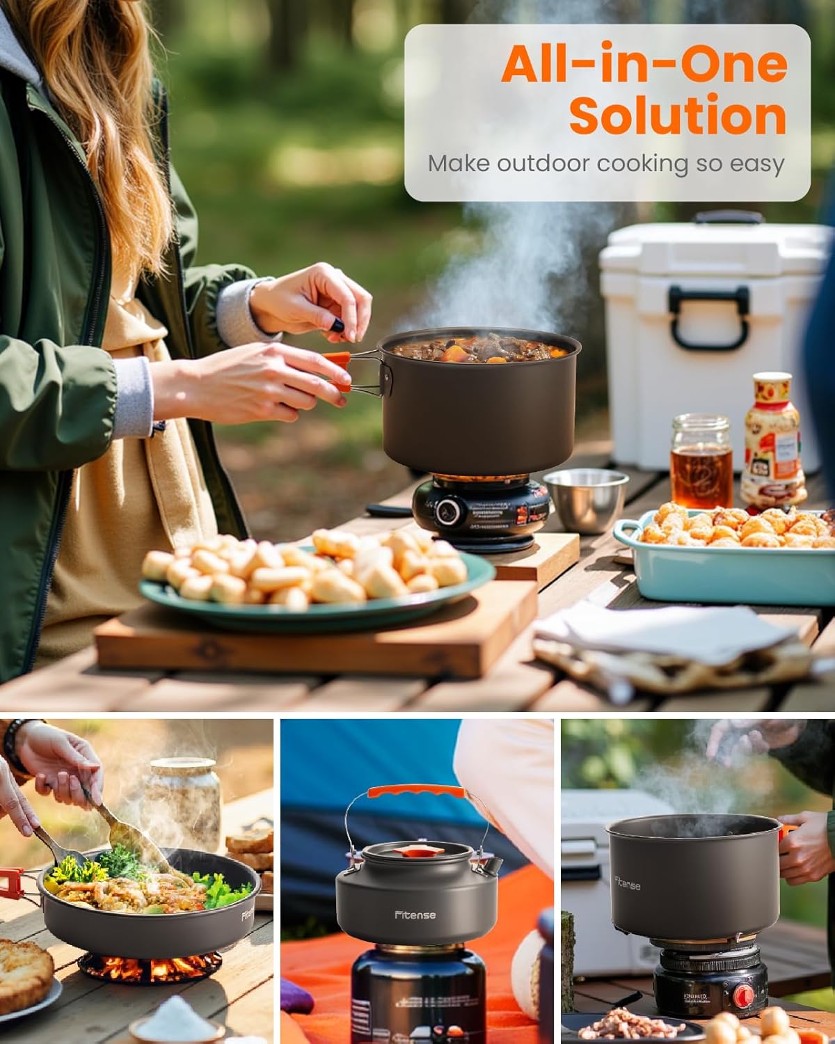 21Pcs Camping Cookware Mess Ki - مراجعة Camping Cooking Mess Kit وسعره