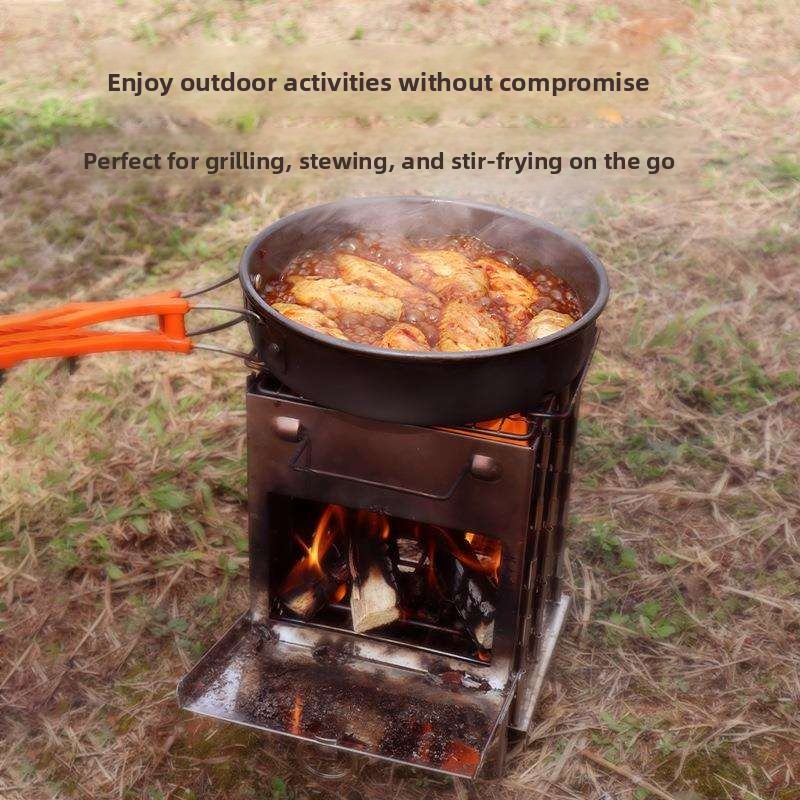 Portable Outdoor Camping BBQ S - مراجعة Camping Cooking Fire Pit وسعره