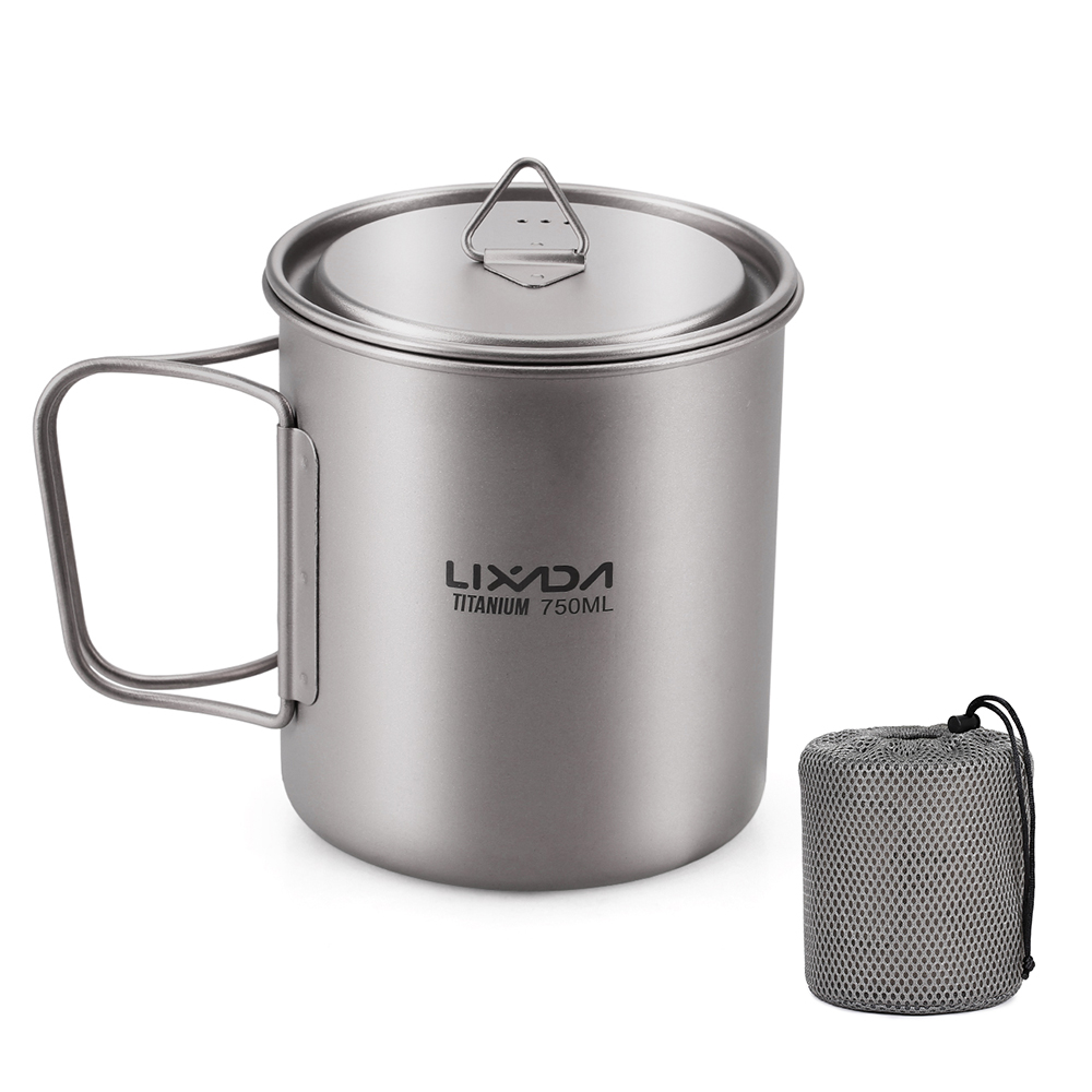 Lixada Water Cup Mug Titanium  - مراجعة Camping Cooking Mug وسعره