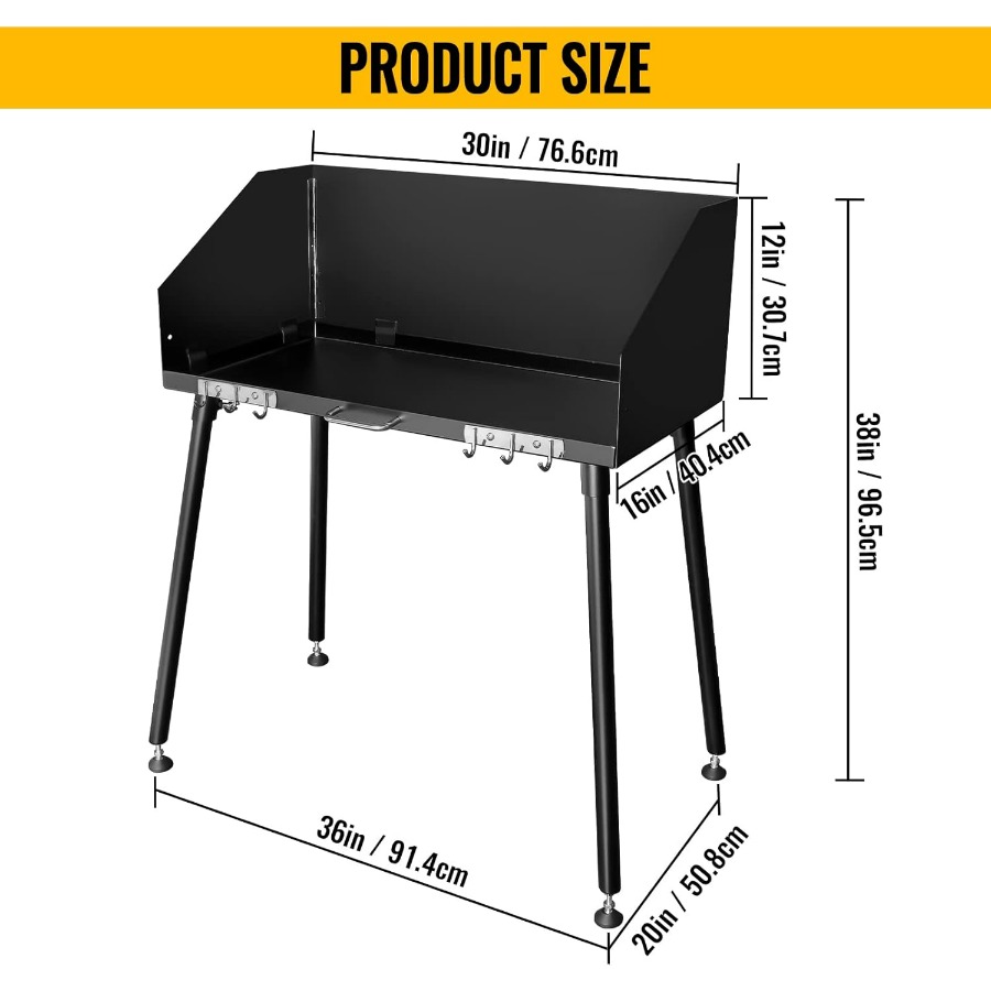 30 x 16 Inch Carbon Steel Dutc - مراجعة Camping Cooking Windscreen وسعره