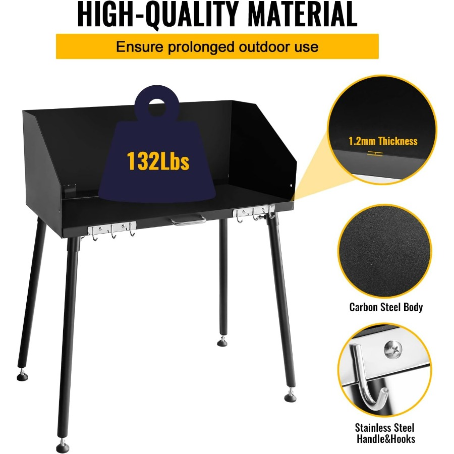 30 x 16 Inch Carbon Steel Dutc - مراجعة Camping Cooking Windscreen وسعره