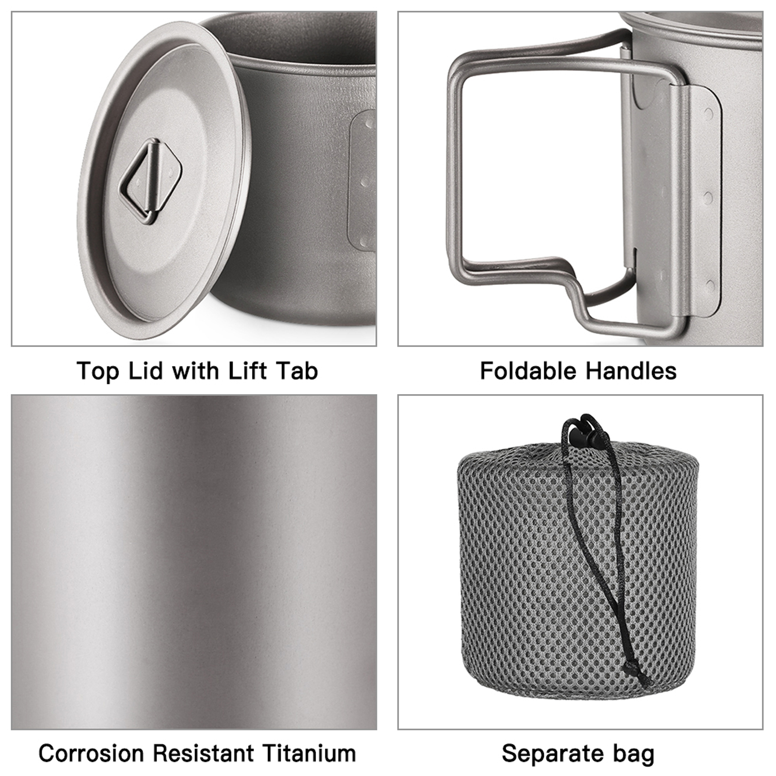Ultralight Titanium Cup Outdoo - مراجعة Camping Cooking Mug وسعره