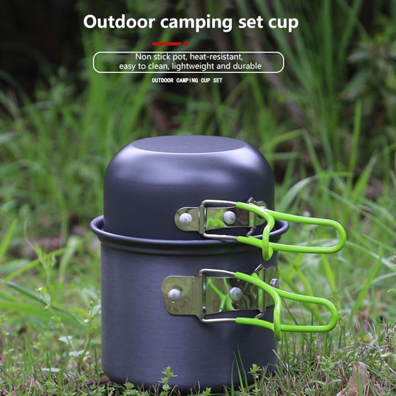 Ultralight Camping Pot Set: Ca - مراجعة Camping Cooking Mess Kit وسعره