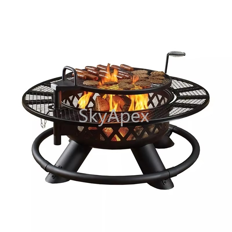Heavy Duty Outdoor Metal BBQ G - مراجعة Camping Cooking Fire Pit وسعره