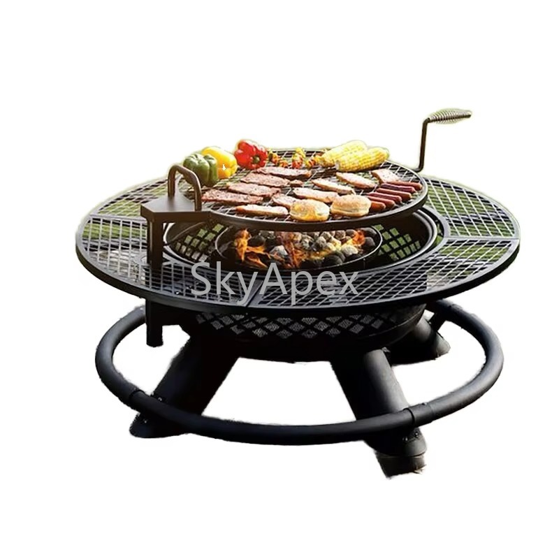 Heavy Duty Outdoor Metal BBQ G - مراجعة Camping Cooking Fire Pit وسعره