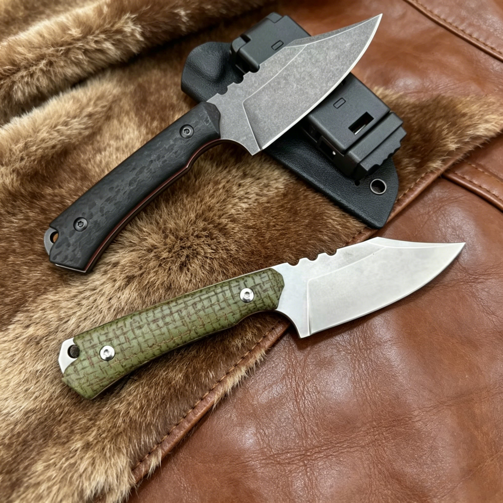 Serrated Spine Design Lightwei - مراجعة Camping Cooking Knife With Sheath وسعره