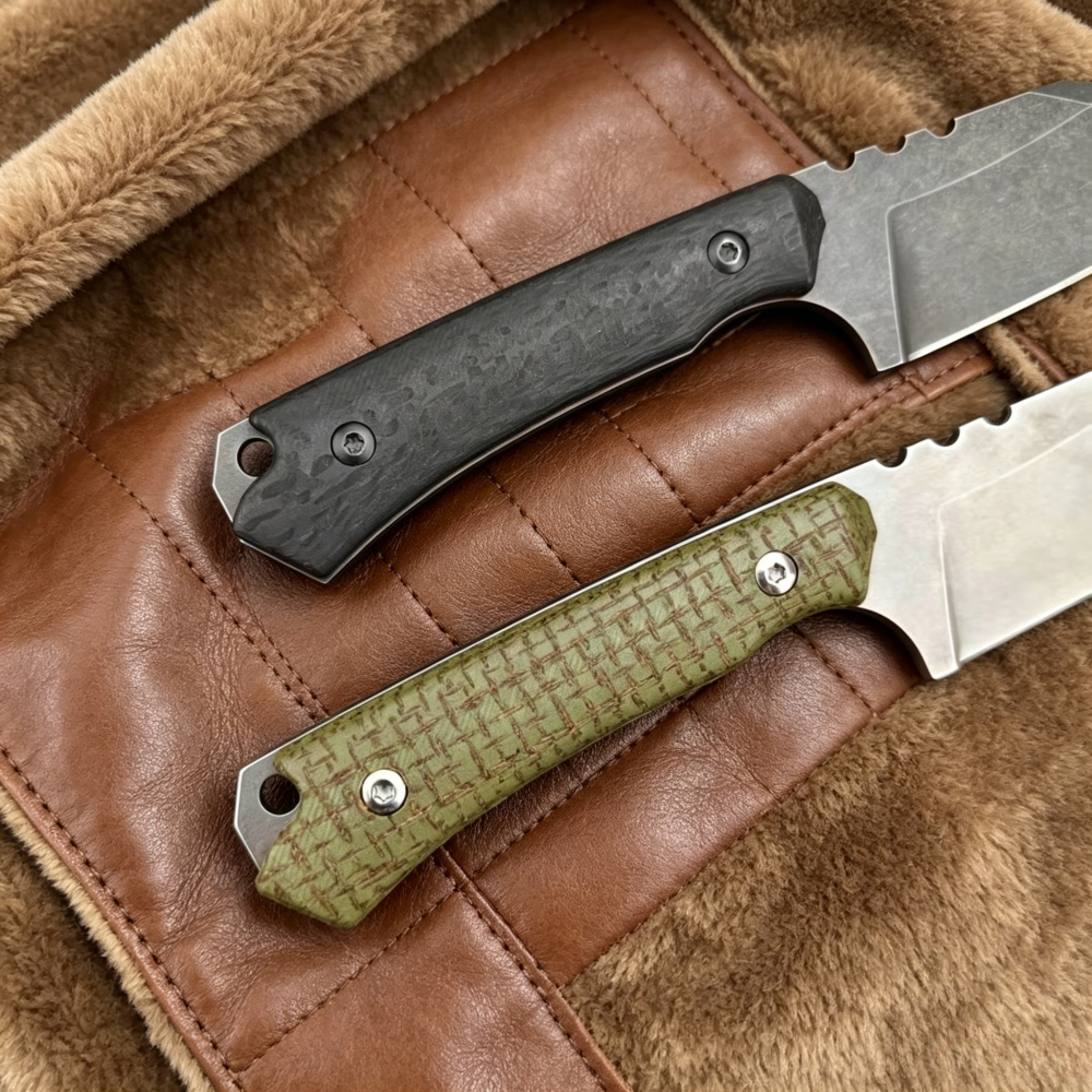 Serrated Spine Design Lightwei - مراجعة Camping Cooking Knife With Sheath وسعره