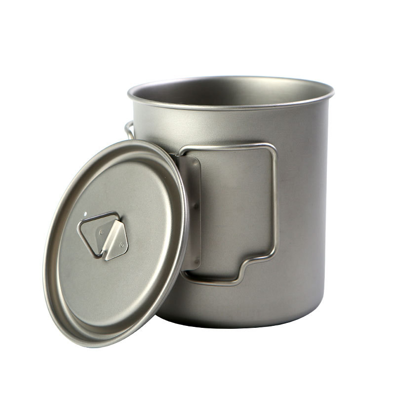 Camping Titanium Cups 450ml 55 - مراجعة Camping Cooking Mug وسعره