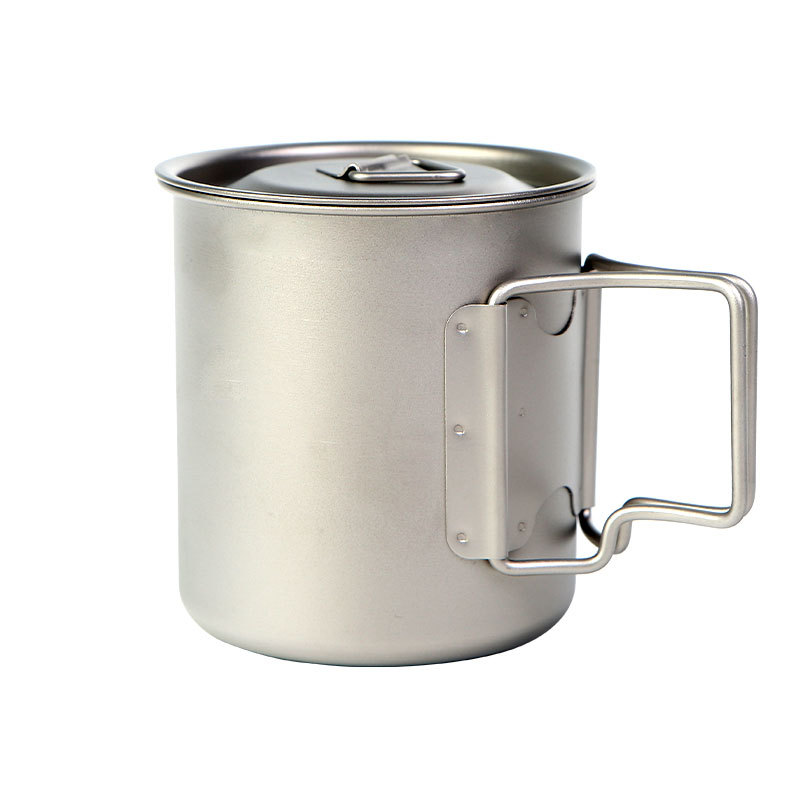 Camping Titanium Cups 450ml 55 - مراجعة Camping Cooking Mug وسعره
