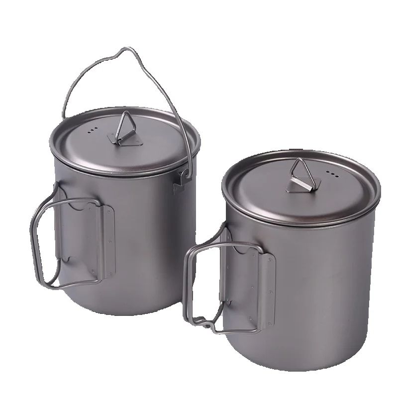 Camping Titanium Cups 450ml 55 - مراجعة Camping Cooking Mug وسعره