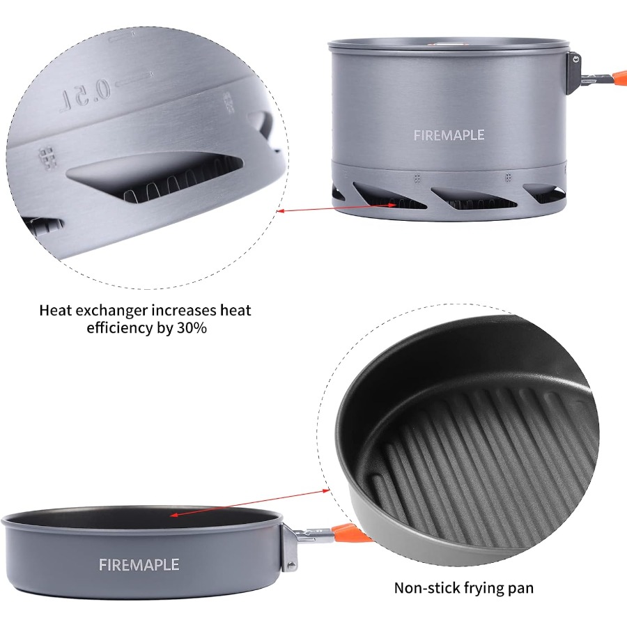 Fire-Maple Feast 4 Piece Campi - مراجعة Camping Cooking Area وسعره