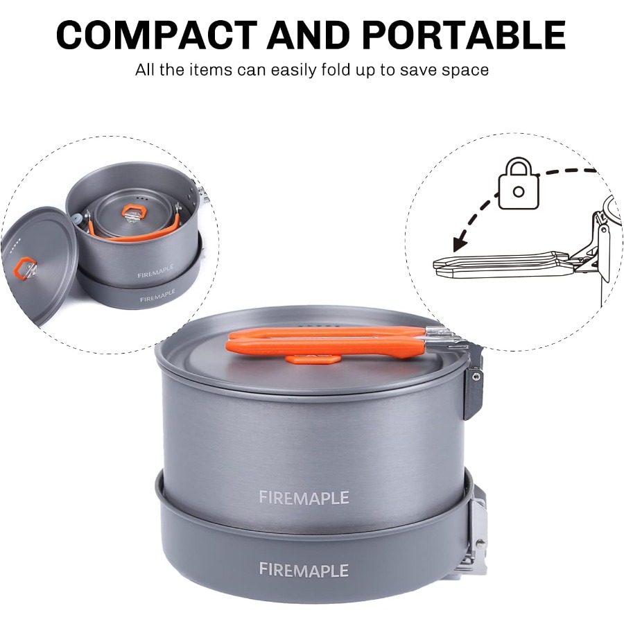 Fire-Maple Feast 4 Piece Campi - مراجعة Camping Cooking Area وسعره