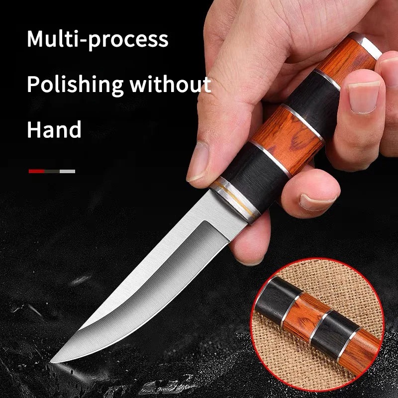 Premium Stainless Steel BBQ Kn - مراجعة Camping Cooking Knife With Sheath وسعره