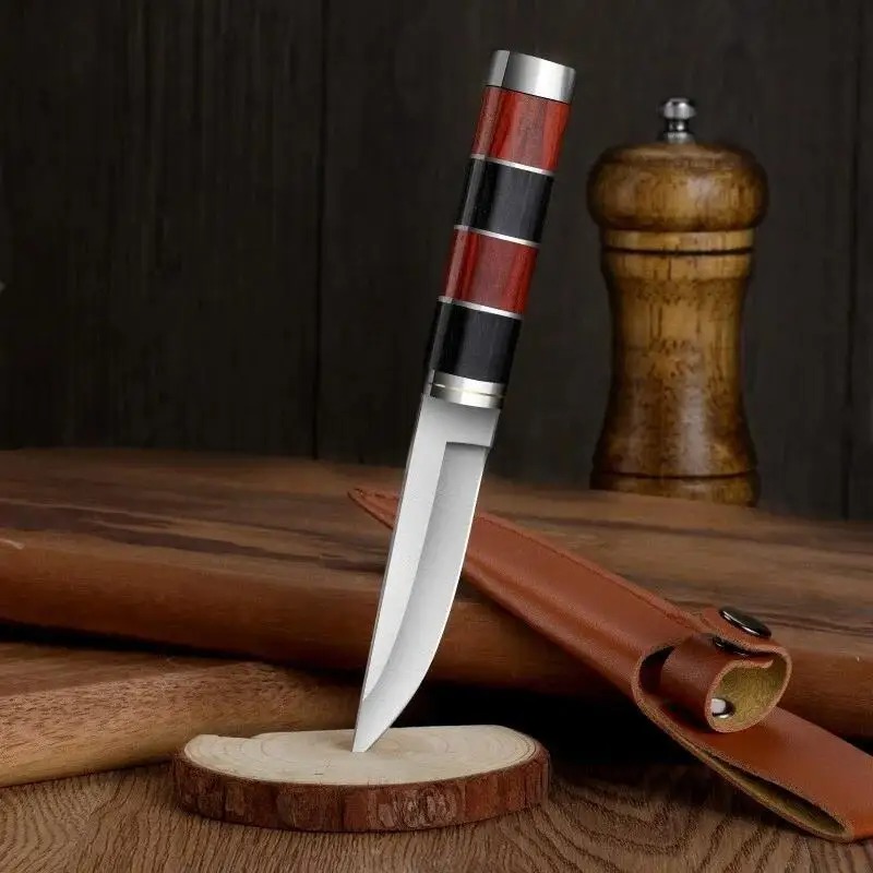 Premium Stainless Steel BBQ Kn - مراجعة Camping Cooking Knife With Sheath وسعره