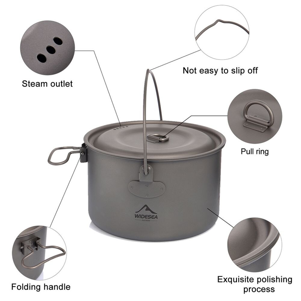 Widesea Camping Tableware Tita - مراجعة Camping Cooking Set Large وسعره