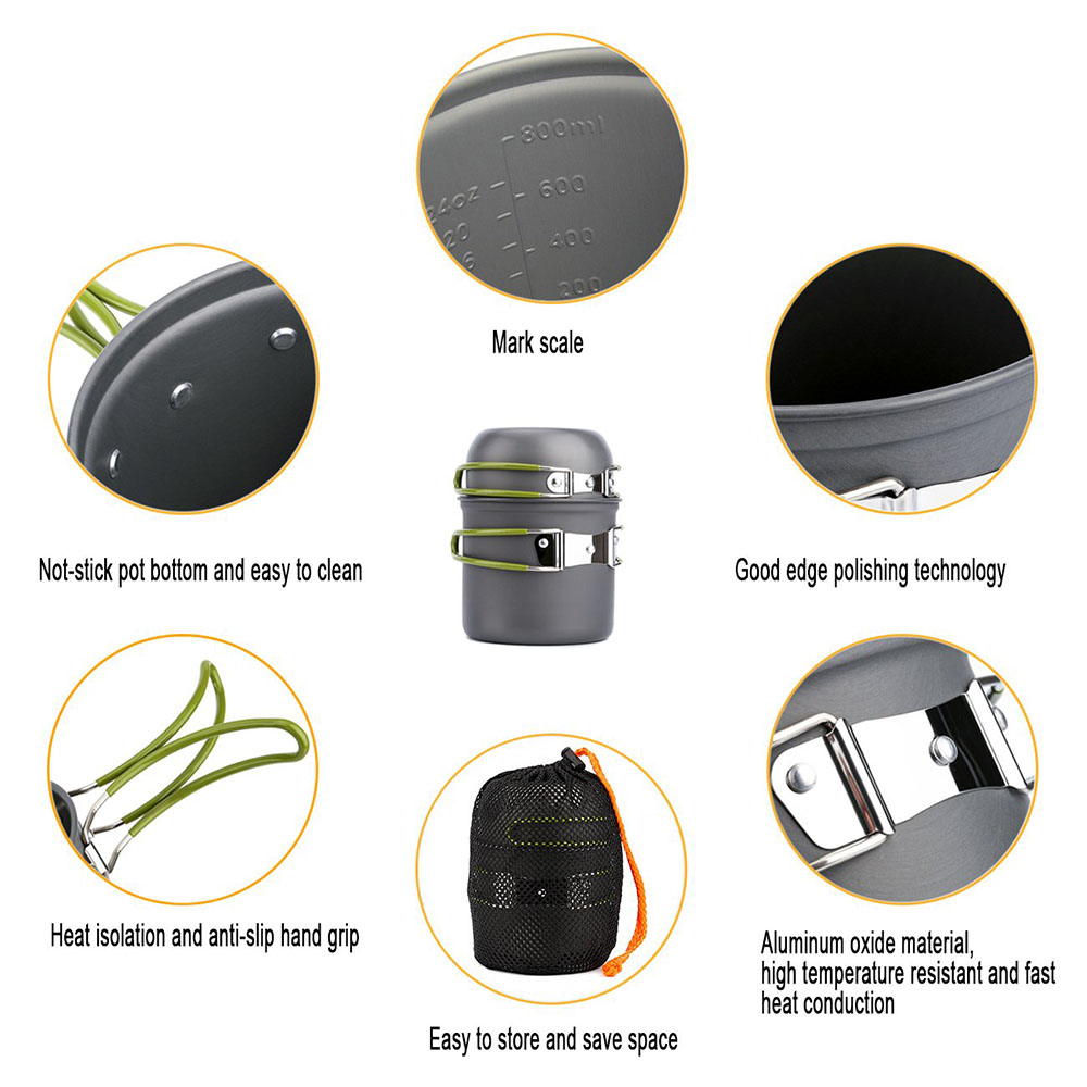 Ultralight Camping Pots Cookwa - مراجعة Camping Cooking Roll وسعره
